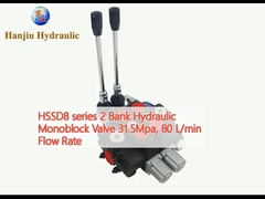 HSSD8 সিরিজ 2 ব্যাংক হাইড্রোলিক Monoblock ভালভ 31.5Mpa, 80 L/min প্রবাহ হার