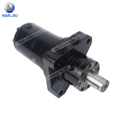 Hydraulic Motor with built-in brake, BMR series with needel bearing, 160 ml/r, wheel mounting flange, Key shaft， 7/8-14 UNF Port A and B
