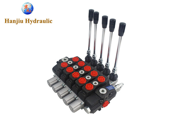 5 ব্যাংক 3 অবস্থান HSSD8 সিরিজ হাইড্রোলিক Sectional ভালভ 31.5Mpa 80 L/Min প্রবাহ হার